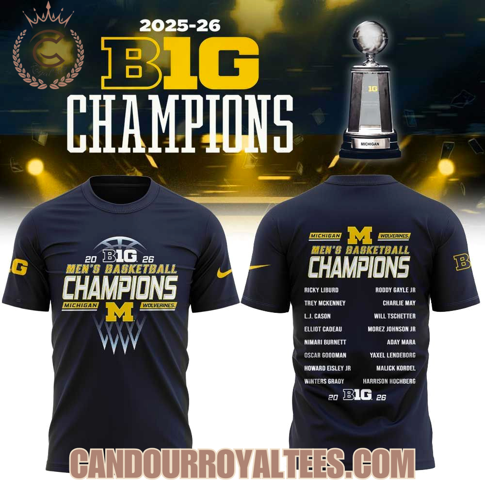 Michigan Men’s Basketball 2026 Big Ten Regular Season Title Shirt Michigan Men’s Basketball 2026 Big Ten Regular Season Title Shirt