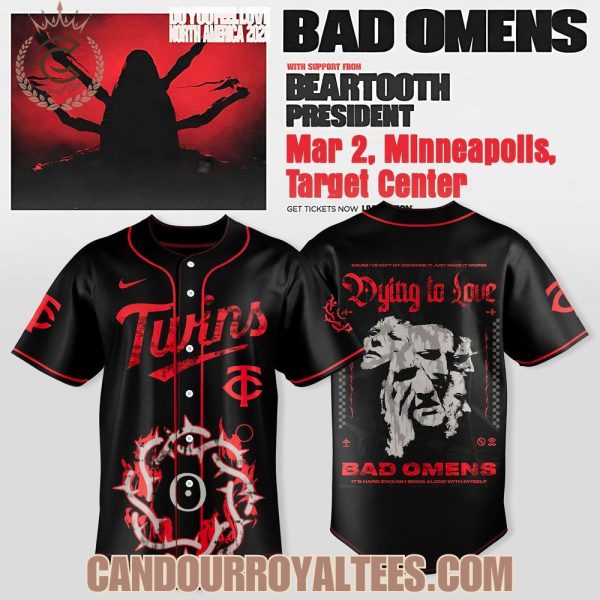 Minnesota Twins X BAD OMENS: DO YOU FEEL LOVE NORTH AMERICAN TOUR Exclusive Jersey