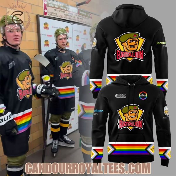 North Bay Battalion Inclusion Night With Our Brand New DEI Warm-Up Sweaters 2026 Hoodie