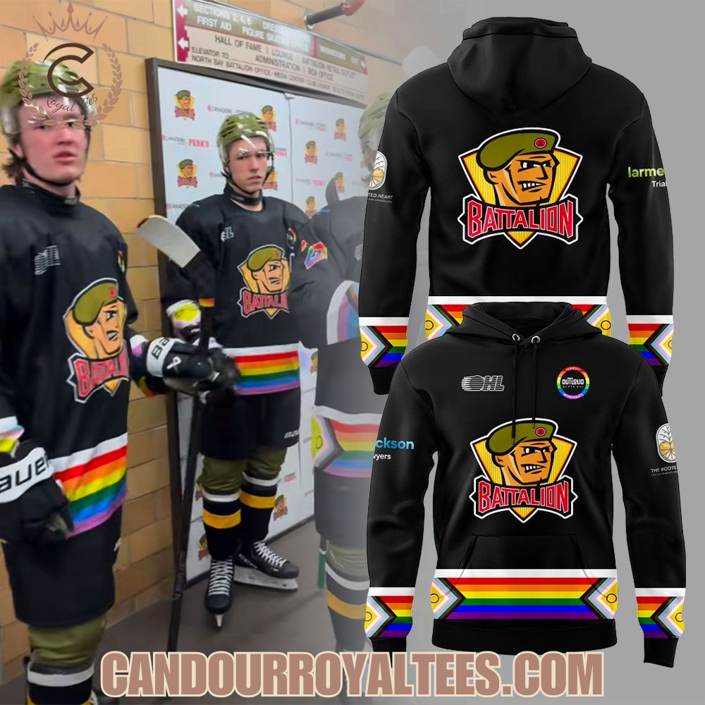 North Bay Battalion Inclusion Night With Our Brand New DEI Warm-Up Sweaters 2026 Hoodie North Bay Battalion Inclusion Night With Our Brand New DEI Warm-Up Sweaters 2026 Hoodie