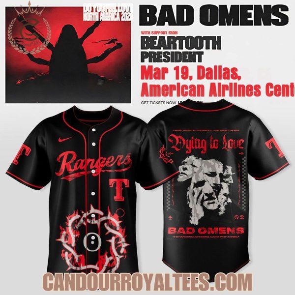 Texas Rangers X BAD OMENS: DO YOU FEEL LOVE NORTH AMERICAN TOUR Exclusive Jersey