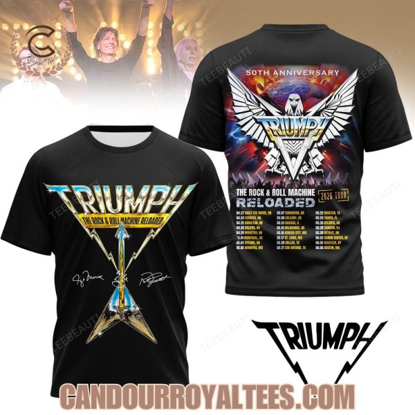 Triumph The Rock & Roll Machine Reloaded 2026 Tour T-Shirt, Hoodie