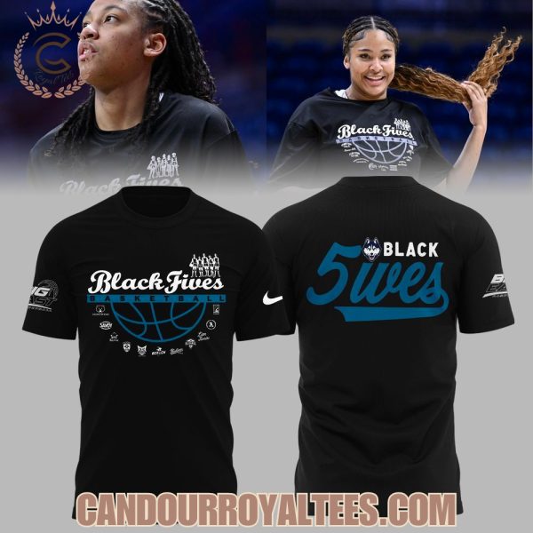UConn Huskies Black Fives Shirt
