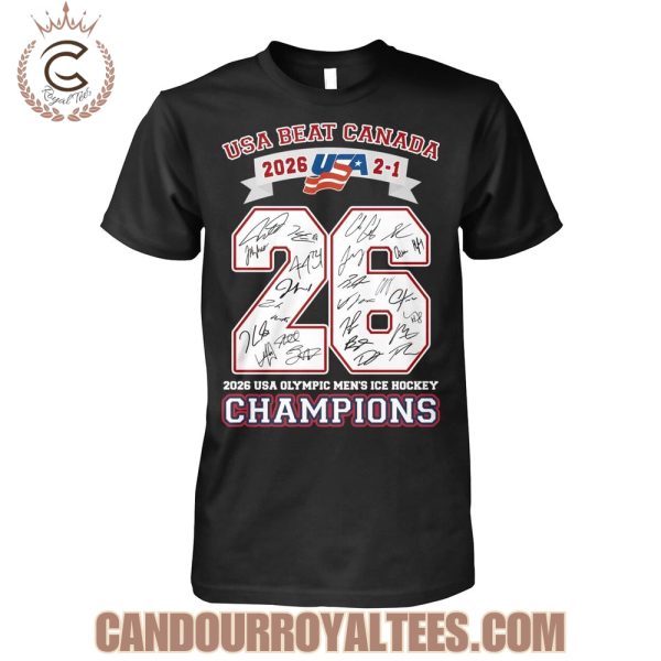 USA Beat Canada 2026 2-1 Champions T-Shirt