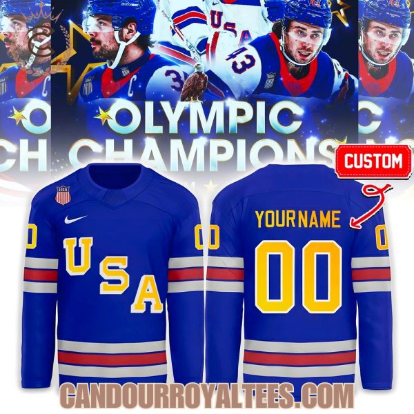 USA National Team 2026 Winter Olympics Champions Personalized Hockey Jersey