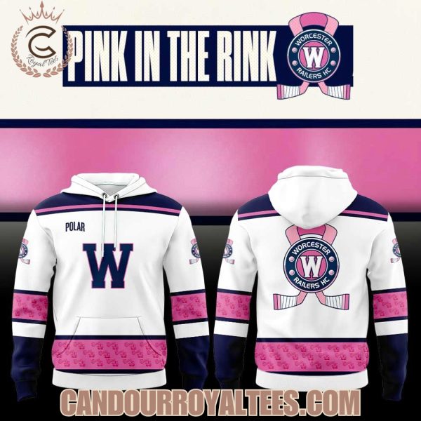 Worcester Railers HC Our Specialty Jerseys We’ll Be Wearing For Pink in The Rink Hoodie