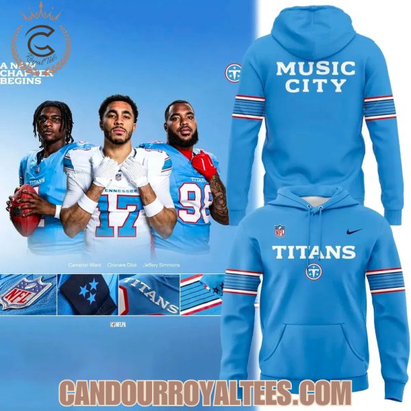 2026 Tennessee Titans Music City Light Blue Uniform Hoodie