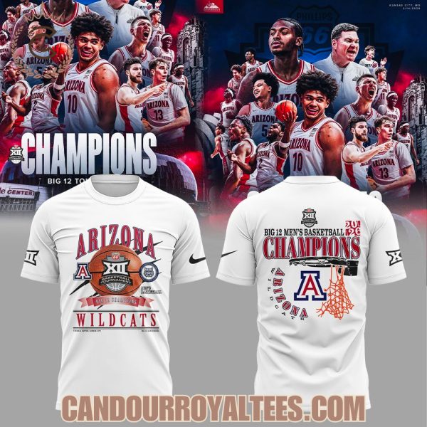 Arizona Wildcats 2026 Big 12 Men’s Basketball Tournament Championship T-Shirt, Hoodie