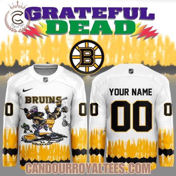 Boston Bruins Grateful Dead Tie Dye Hockey Jersey