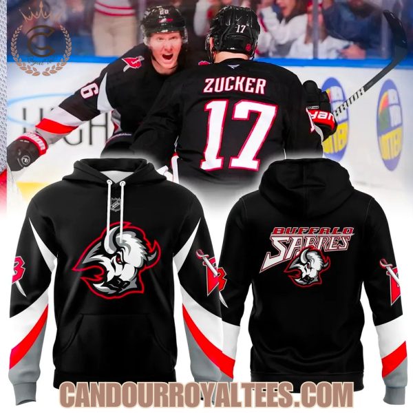 Buffalo Sabres 2025-26 Black and Red Goathead Hoodie
