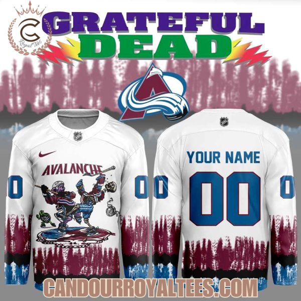 Colorado Avalanche Grateful Dead Tie Dye Hockey Jersey
