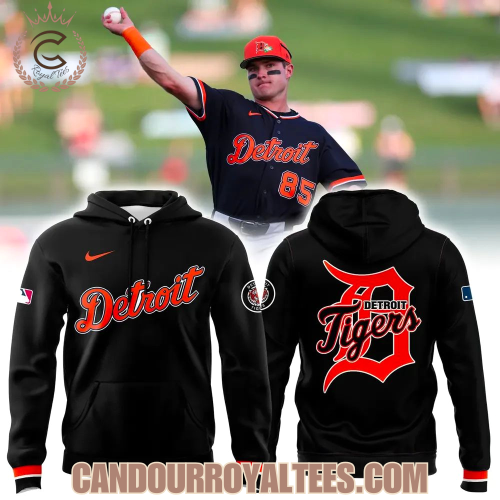 Detroit Tigers 2026 Alternate Black Hoodie Detroit Tigers 2026 Alternate Black Hoodie