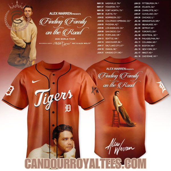 Detroit Tigers x Alex Warren Finding Family on the Road 2026 Jersey