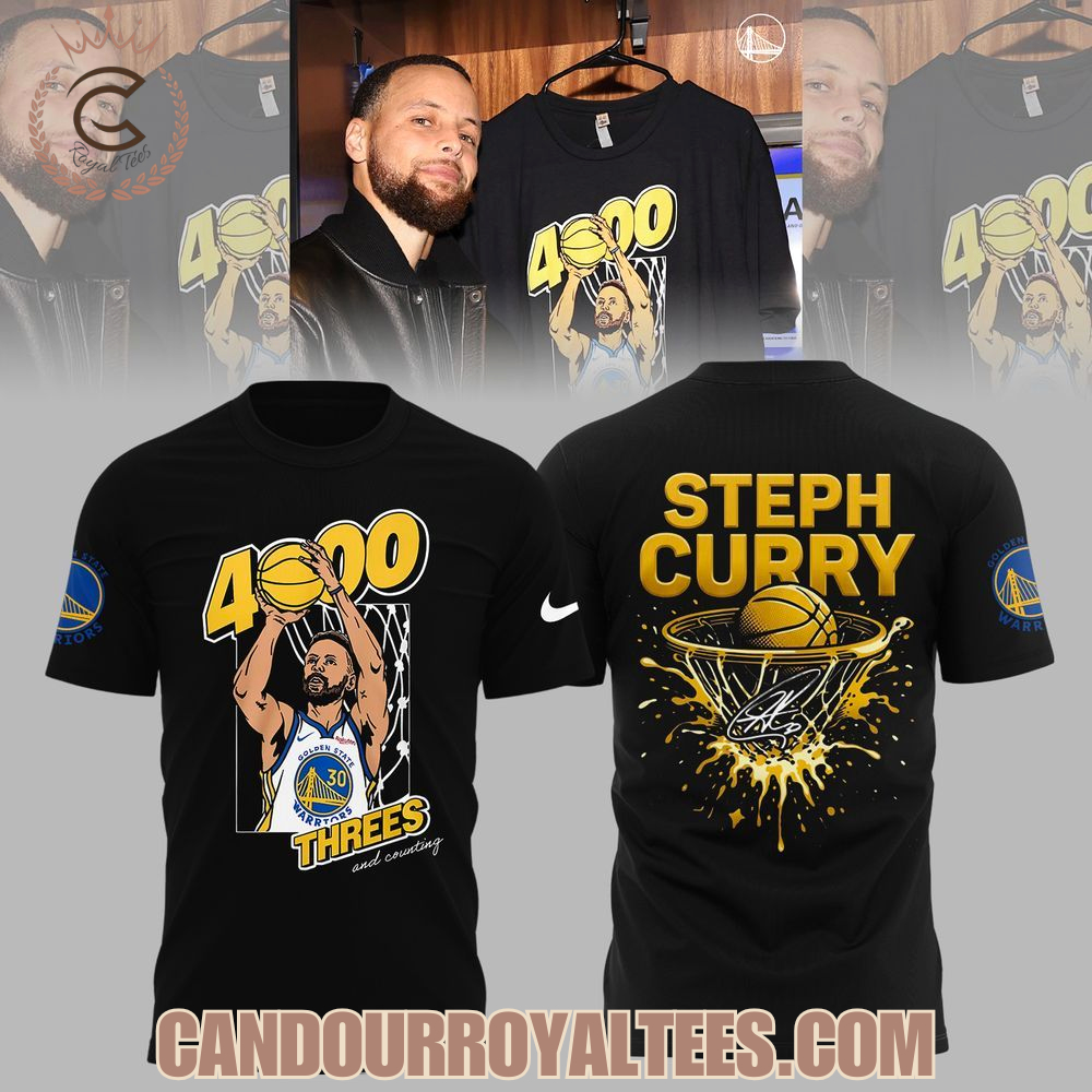 Golden State Warriors Steph Curry 4000 Threes Pointers And Counting T-Shirt, Hoodie Golden State Warriors Steph Curry 4000 Threes Pointers And Counting T-Shirt, Hoodie