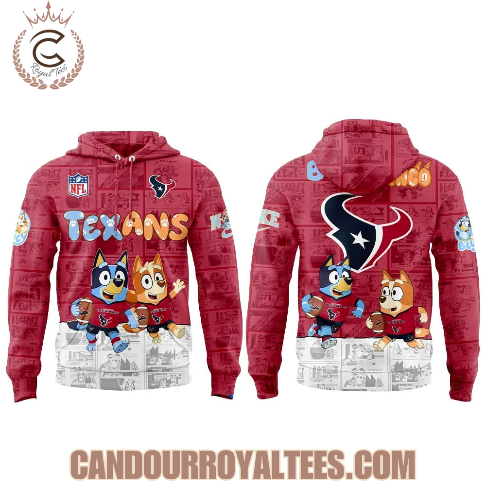 Houston Texans x Bluey and Bingo Hoodie Houston Texans x Bluey and Bingo Hoodie