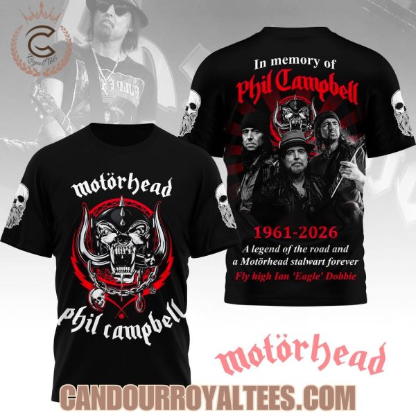 In Memory Of Phil Campbell 1961-2026 T-Shirt