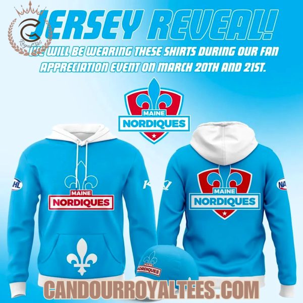 Maine Nordiques 2026 Powder Blue Hoodie