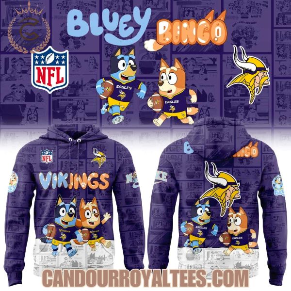 Minnesota Vikings x Bluey and Bingo Hoodie