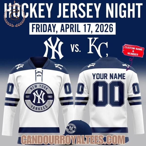 New York Yankees Hockey Jersey Night Jersey 2026