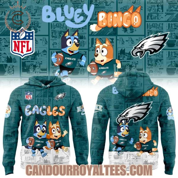 Philadelphia Eagles x Bluey and Bingo Hoodie