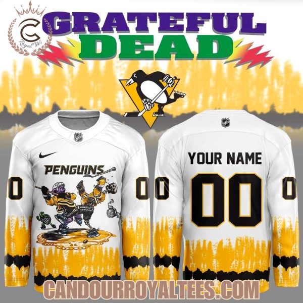 Pittsburgh Penguins Grateful Dead Tie Dye Hockey Jersey