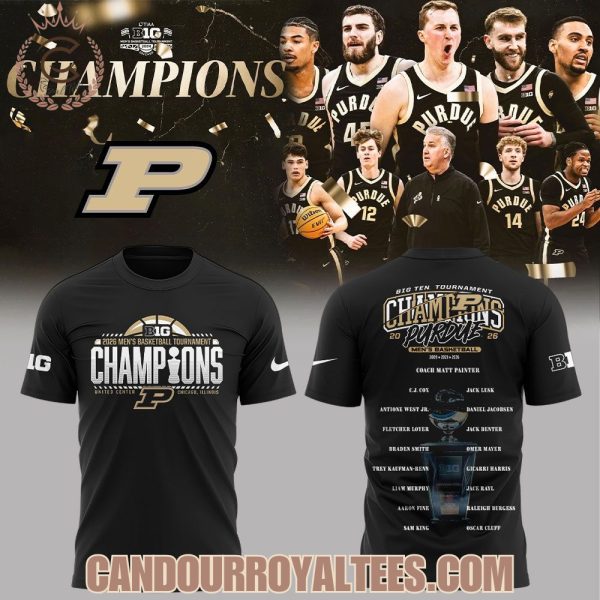 Purdue Boilermakers 2026 Big Ten Men’s Basketball Tournament Champions Shirt
