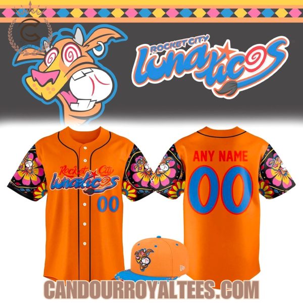 Rocket City Trash Pandas Rawlings Orange Lunaticos 2026 Jersey