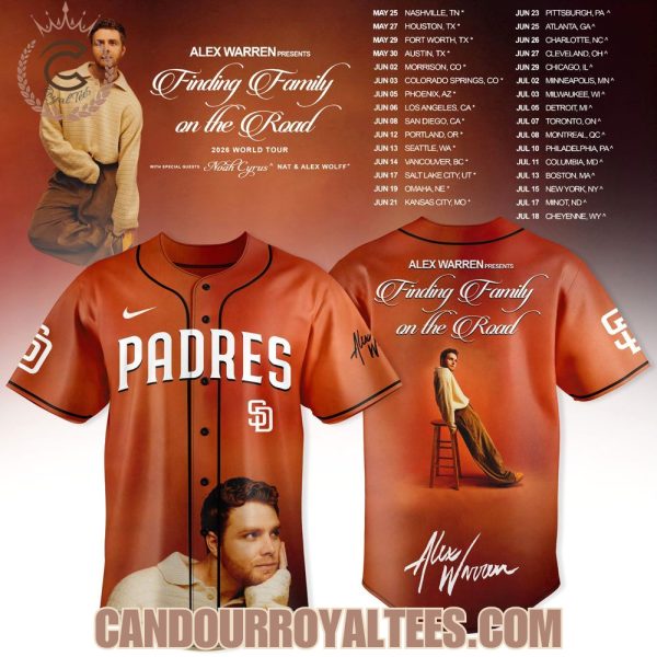 San Diego Padres x Alex Warren Finding Family on the Road 2026 Jersey