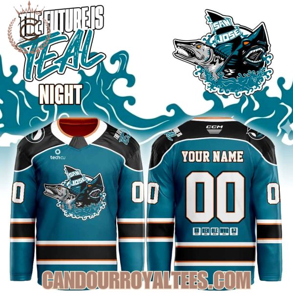 San Jose Barracuda The Future is Teal Night 2026 Hockey Jersey