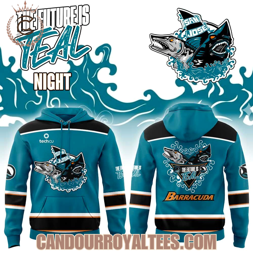 San Jose Barracuda The Future is Teal Night 2026 Hoodie San Jose Barracuda The Future is Teal Night 2026 Hoodie