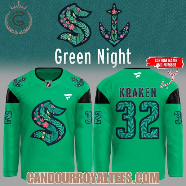 Seattle Kraken Green Night Hockey Jersey