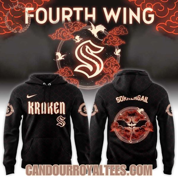 Seattle Kraken x Fourth Wing Night Hoodie