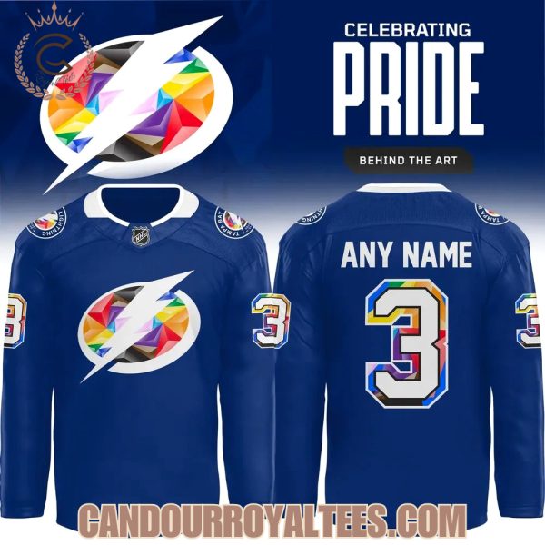 Tampa Bay Lightning Blue CELEBRATING PRIDE Custom Jersey