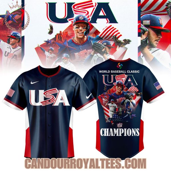 Team USA 2026 World Baseball Classic Champions Jersey – Navy