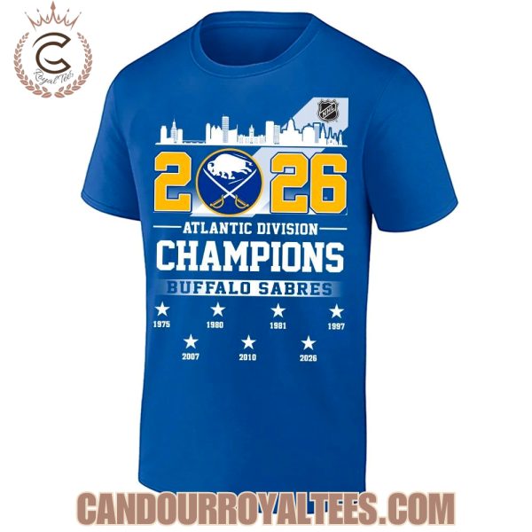 2026 Atlantic Division Champions Buffalo Sabres T-Shirt