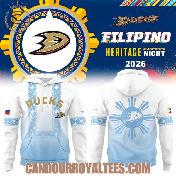 Anaheim Ducks Filipino Heritage Night 2026 Hoodie