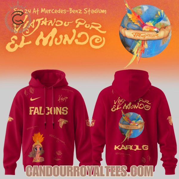 Atlanta Falcons x Karol G Viajando Por El Mundo Tropitour 2026 Hoodie