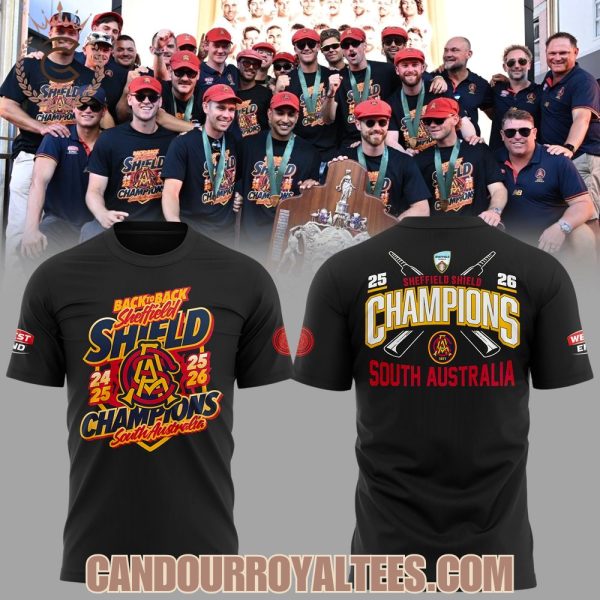 Back To Back 2026 Sheffield Shield Champions South Australia Tshirt, Hoodie