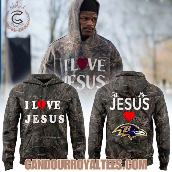 Baltimore Ravens Lamar Jackson I Love Jesus Hoodie