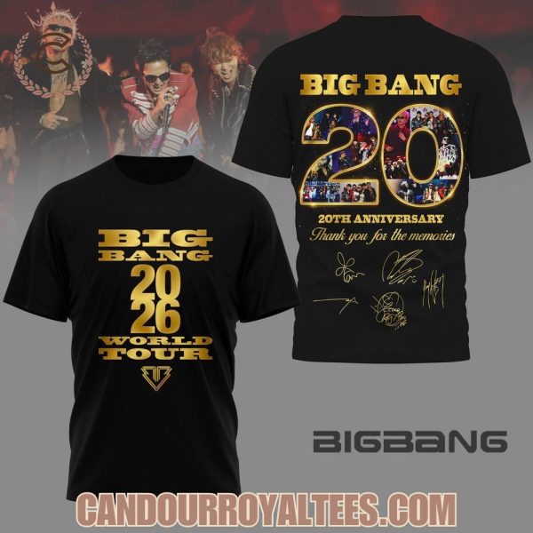 Big Bang 20th Anniversary 2026 World Tour T-Shirt