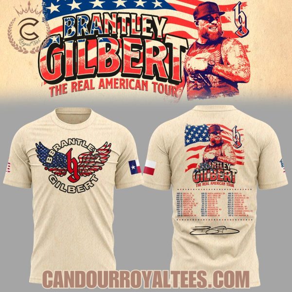 Brantley Gilbert The Real American Tour In Texas Tshirt, Hoodie