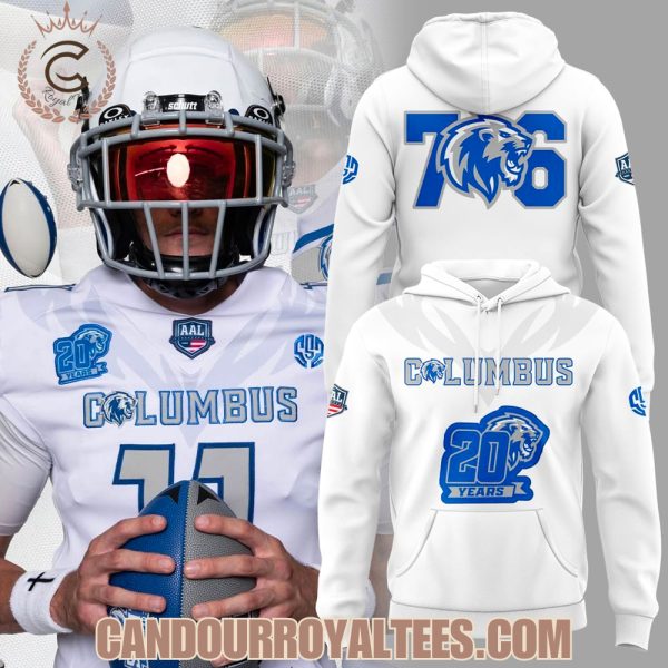 Columbus Lions 20 Years White Out Hoodie