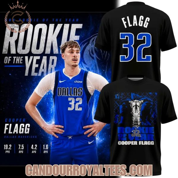 Dallas Mavericks Cooper Flagg 2025-26 Rookie Of The Year Tshirt, Hoodie