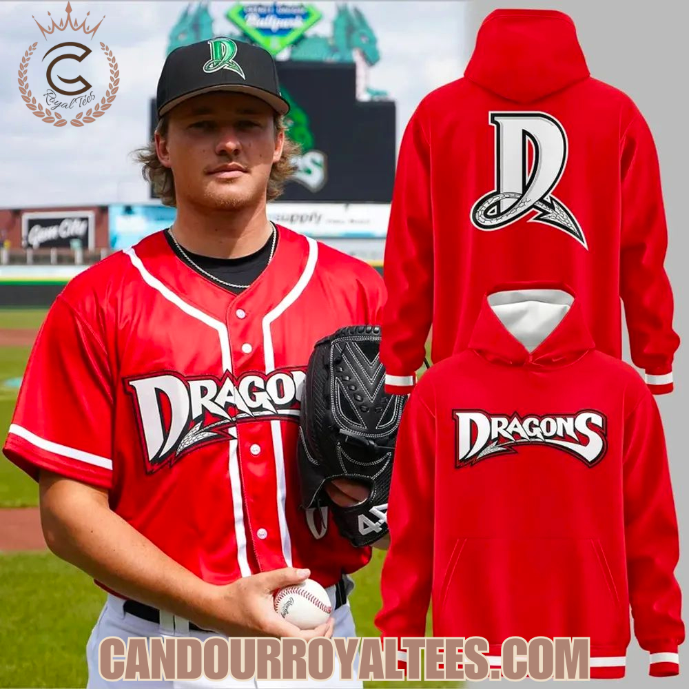 Dayton Dragons New Red Uniform Hoodie Dayton Dragons New Red Uniform Hoodie