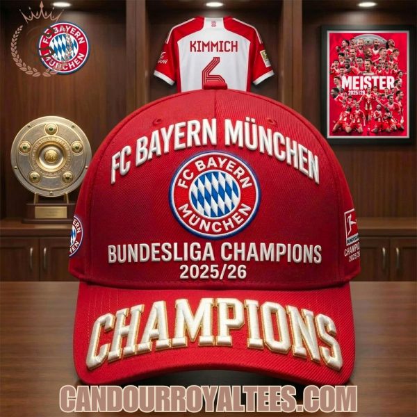 FC Bayern Munchen Bundesliga Champions 2026 Cap