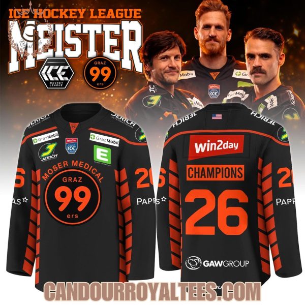 Graz99ers Hockey Meister ICE Hockey League 2026 Champions Hockey Jersey