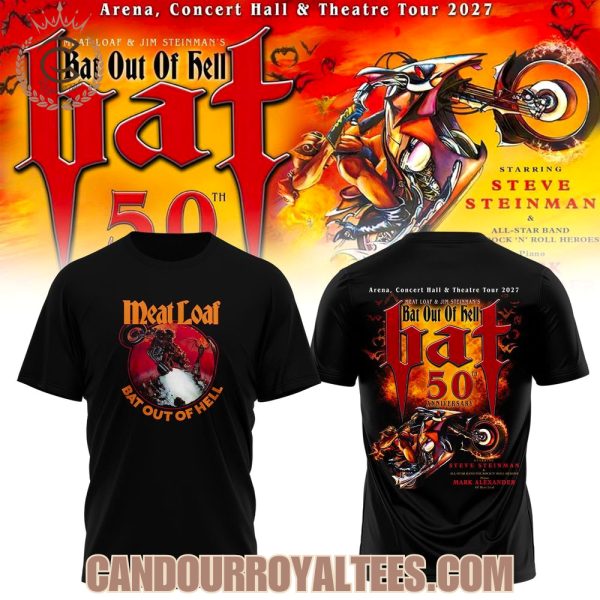 Meat Loaf Bat Out of Hell 50th Anniversary Tour 2027 T-Shirt, Hoodie
