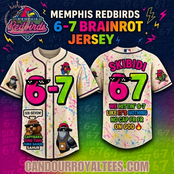 Memphis Redbirds 6-7 Brainrot Night Jersey