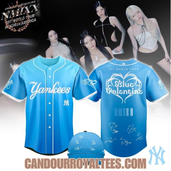 New York Yankees x Nmixx Blue Valentine Album 1St World Tour 2026 Jersey