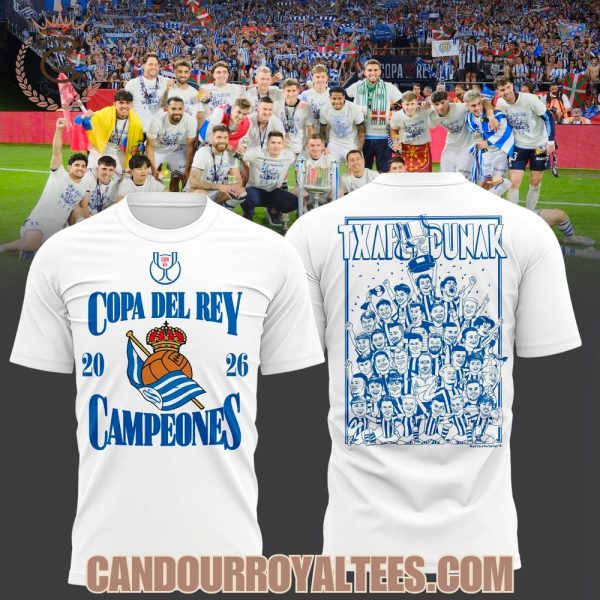 Real Sociedad 2026 Copa Del Rey Champions T-Shirt, Hoodie